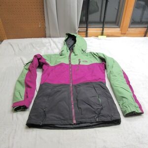 The North Face Kizamm Jacket Womens XS Purple Green Insulated Waterproof Ski